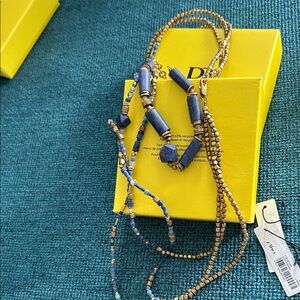 Banana Republic Blue and Gold Necklace